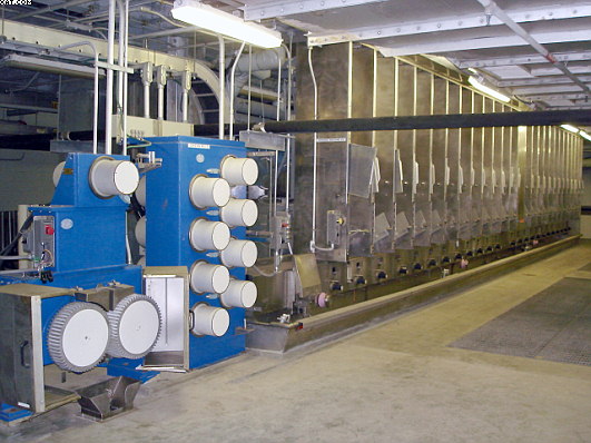 Polyester Staple Fiber Spinning Lines, 1998 yr, 150 MT/day cap.